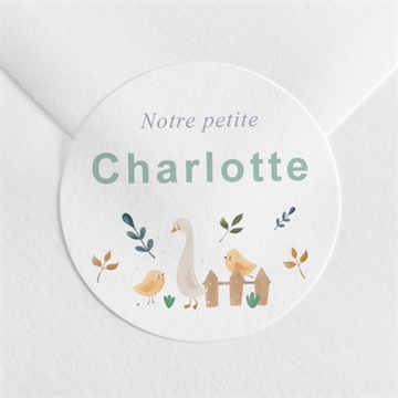 Sticker naissance tendres animaux