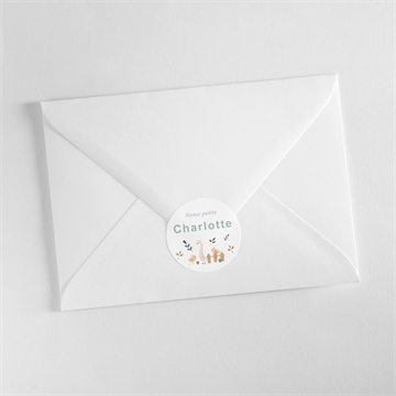 Sticker naissance tendres animaux - Mise en situation