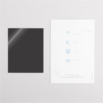 Faire-part naissance cocotte en folie duo ! - Dos du faire-part