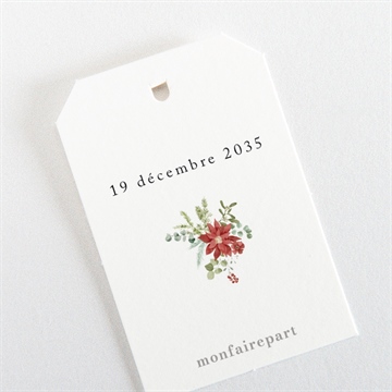 Etiquette mariage orange de noël - Dos de l'étiquette