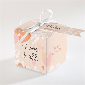 Boîte de dragées mariage love is all