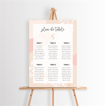 Plan de table mariage love is all