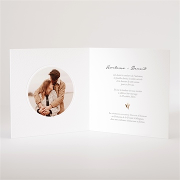 Faire-part mariage motif d'automne - Intérieur du faire-part