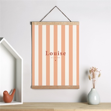 Affiche naissance rayures estivales - Mise en situation