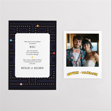 Remerciement mariage geek - Vue d'ensemble