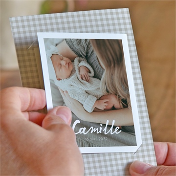 Faire-part naissance vichy - Mise en situation