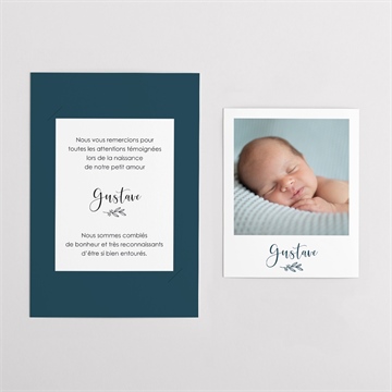Remerciement naissance jolie touche duo - Vue d'ensemble