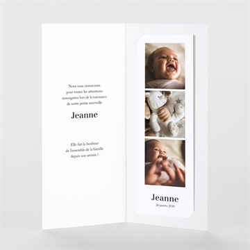 Remerciement naissance jolie définition photomaton - Intérieur du remerciement