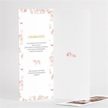 Remerciement naissance notre joie duo photomaton - Détail du remerciement