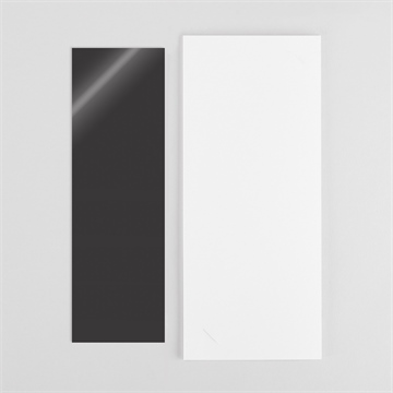 Remerciement naissance vierge photomaton duo - Dos du faire-part