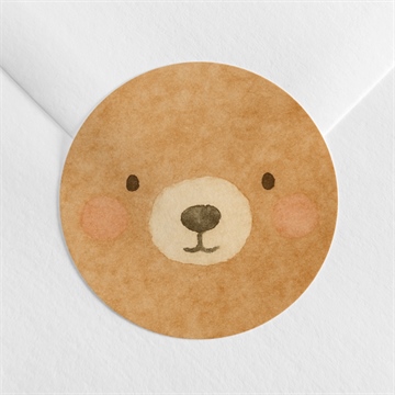 Sticker naissance ours mondoudou