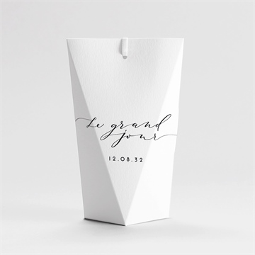 Boîte de dragées mariage classique photo étui - Dos de la boîte