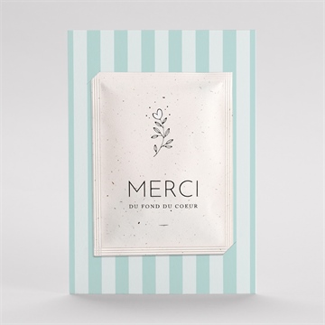 Remerciement naissance rayures marines