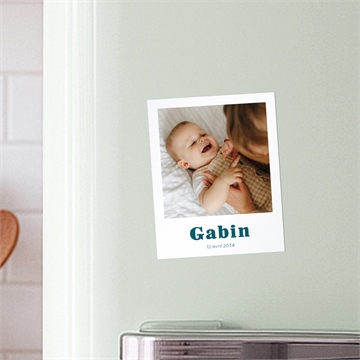 Faire-part naissance rayures marines duo - Mise en situation