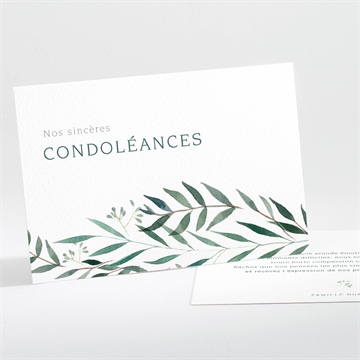Carte de condoléances décès mémento