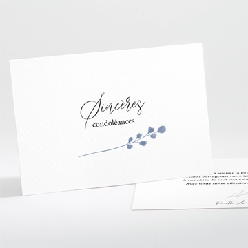 Carte de condoléances décès présent et mémoire portrait