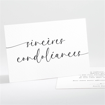 Carte de condoléances décès tant de souvenirs dorure