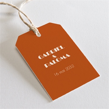 Etiquette mariage terracotta estival
