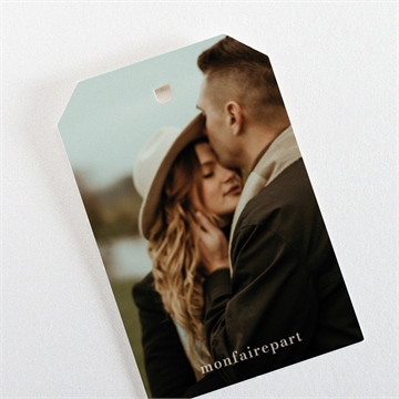 Etiquette mariage terracotta estival - Dos de l'étiquette