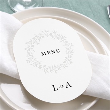 Menu mariage sublime ovale