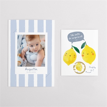 Faire-part naissance mon petit citron - Vue d'ensemble