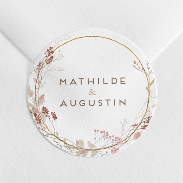 Sticker mariage couronne d'automne