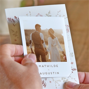 Remerciement mariage couronne d'automne