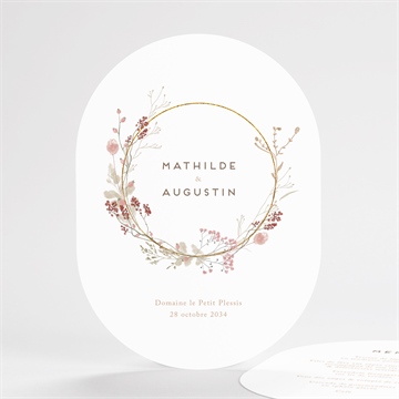 Menu mariage couronne d'automne - Mise en situation