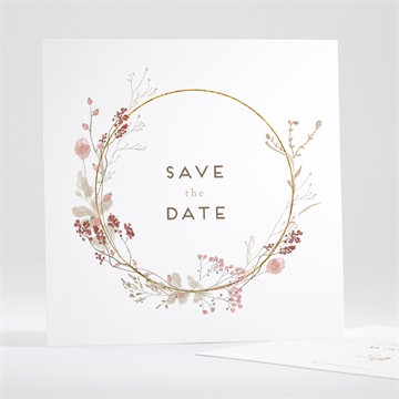 Save the Date mariage couronne d'automne