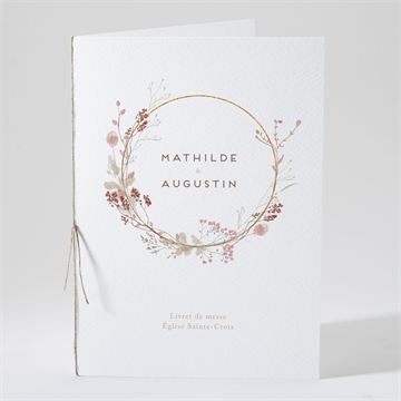 Livret de messe mariage couronne d'automne