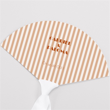 Eventail mariage terracotta estival