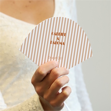 Eventail mariage terracotta estival - Mise en situation