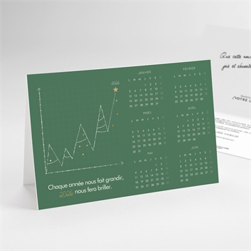 Carte de voeux courbe de croissance