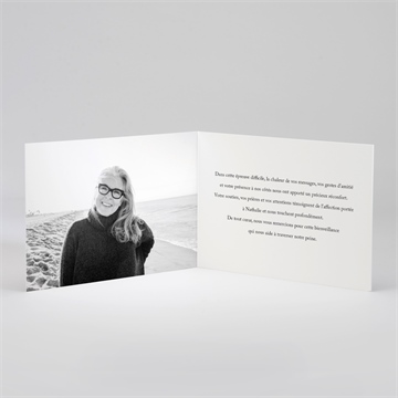 Remerciement décès pissenlit à l’aube - Intérieur du remerciement