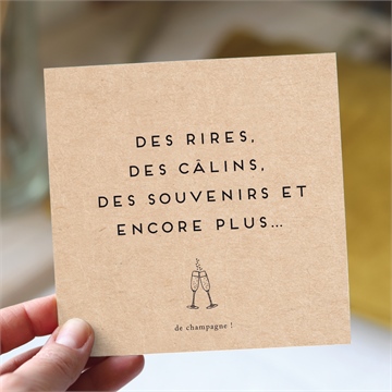 Remerciement mariage champagne