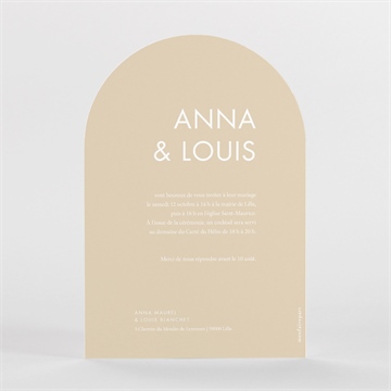 Faire-part mariage couple - Dos du faire-part