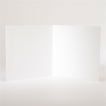 Faire-part mariage vierge gaufrage carré - Intérieur du faire-part