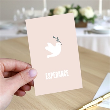 Signet baptême envolée de colombes portrait - Mise en situation