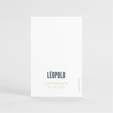 Signet baptême coeur sacré - Dos du signet