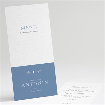 Menu confirmation grandeur argent