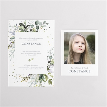 Faire-part profession de foi affirmation duo - Vue d'ensemble