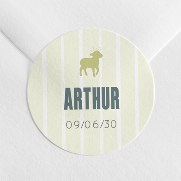 Sticker communion agneau carré