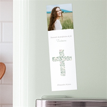 Signet profession de foi croix nature