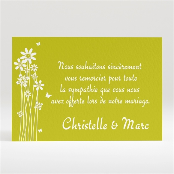 Remerciement mariage Marguerite de l'Amour réf.N12062