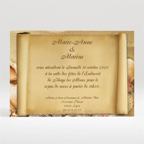 Carton D Invitation Mariage Parchemin Vintage Monfairepart Com Carton D Invitation Mariage Parchemin Vintage Monfairepart Com