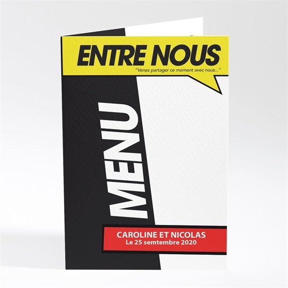 Menu mariage Entre Nous réf.N40153