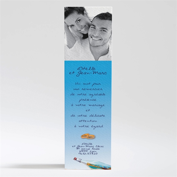 Remerciement Mariage Une Bouteille A La Mer Monfairepart Com