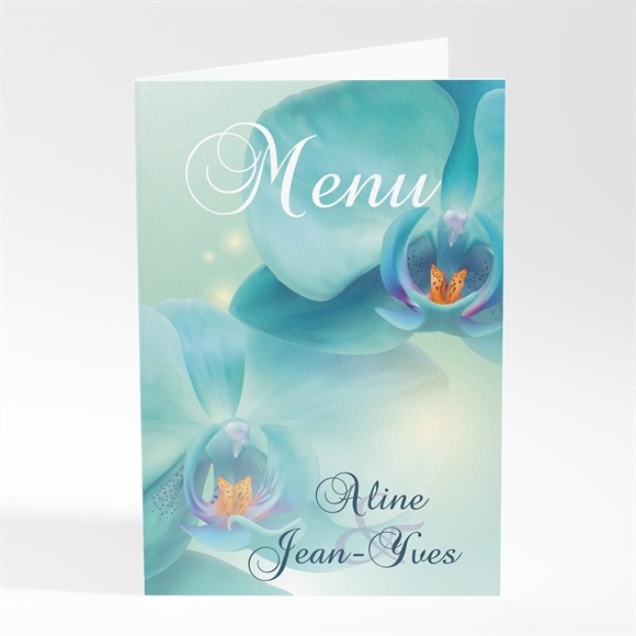 Menu mariage Orchidées bleues réf.N401127