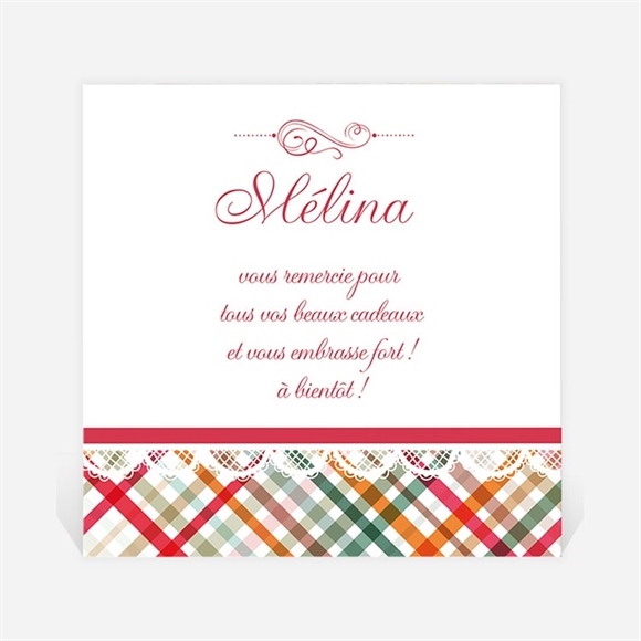 Remerciement naissance motifs rayés