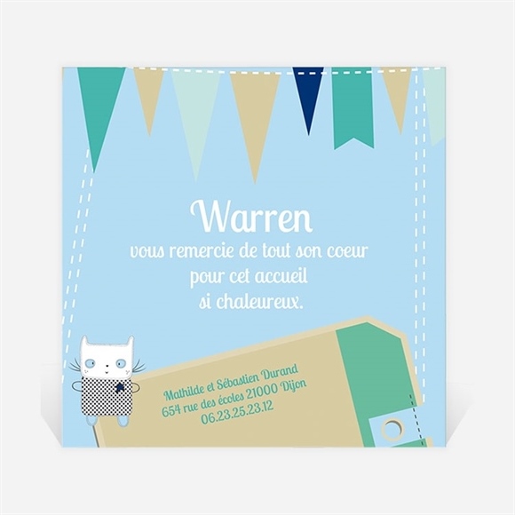 Remerciement naissance petit chaton photo